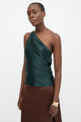The Sei Silk One Shoulder Top
