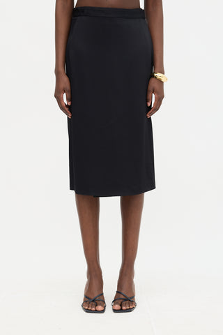 Celine Satin Wrap Skirt