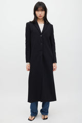 The Row Black Nylon & Silk Lined Sallik Coat