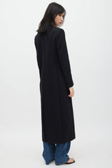 The Row Black Nylon & Silk Lined Sallik Coat
