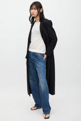 The Row Black Nylon & Silk Lined Sallik Coat