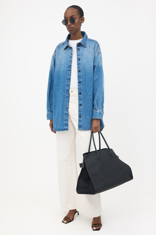 The Row Leather Soft Margaux 17 Bag