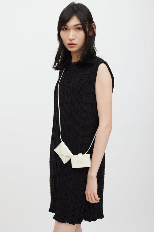 The Row White Leather Mini Envelope Multi Card Case Bag