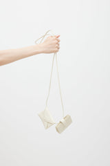 The Row White Leather Mini Envelope Multi Card Case Bag