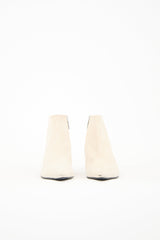 The Row Cream Suede Ambra Ankle Boot