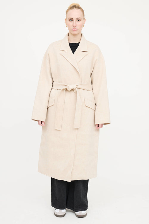 Theory Wool Belted Wrap Coat