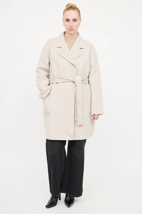 Theory Wool Belted Wrap Coat