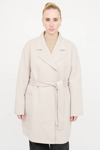 Theory Wool Belted Wrap Coat