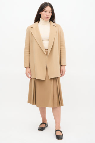 Theory Beige Wool & Cashmere Open Jacket