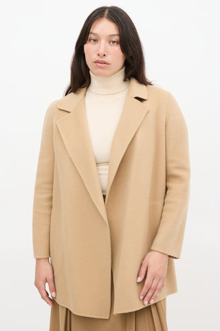 Theory Beige Wool & Cashmere Open Jacket