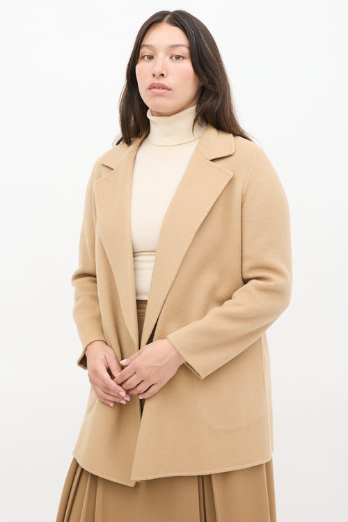 Theory Beige Wool & Cashmere Open Jacket