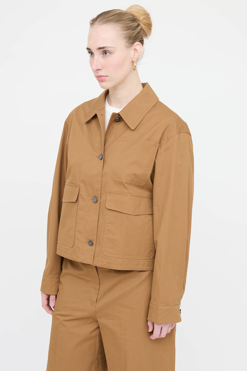 Theory Cotton Jacket and Shorts Co-Ord Set