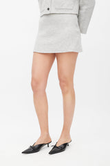 Theory Grey & White Checked Skirt Suit