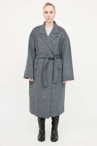 Theory Wool Belted Wrap Coat