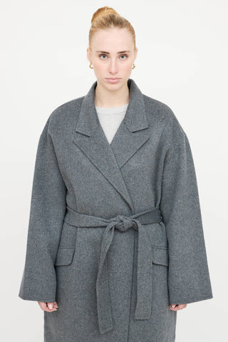Theory Wool Belted Wrap Coat