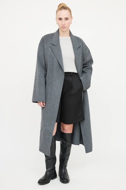 Theory Wool Belted Wrap Coat