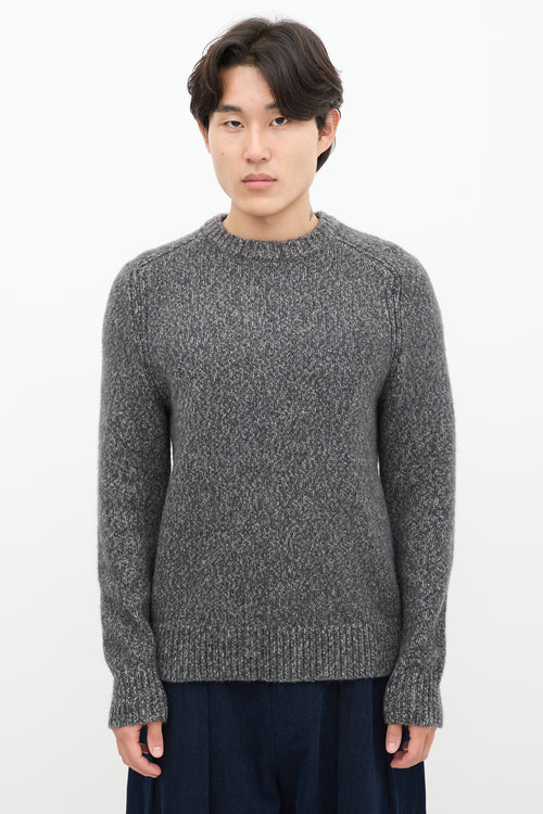 Theory Grey Wool Knit Sweater