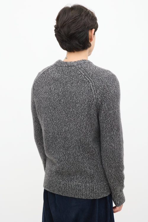 Theory Grey Wool Knit Sweater