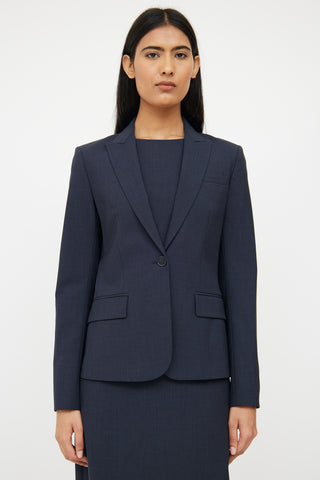 Theory Dark Grey Wool Dress & Blazer Set