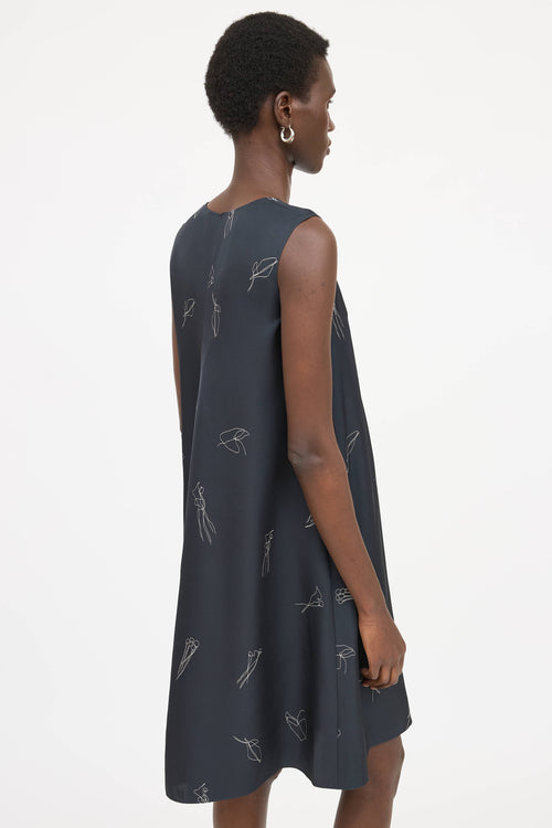 Theory Silk V-Neck Dress