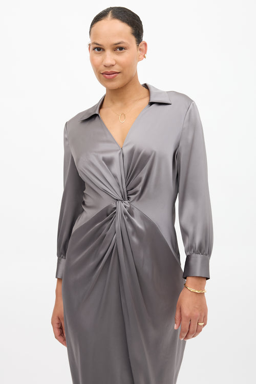 Theory Satin Twist Dress