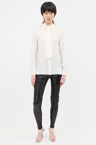 Theory Silk Necktie Shirt