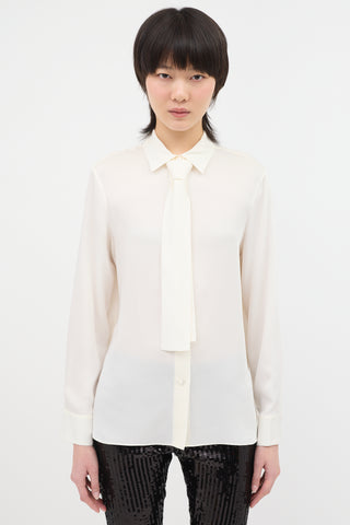 Theory Silk Necktie Shirt