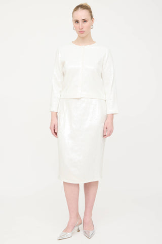 Theory Sequin Jacket and Skirt Co-Ord  Set