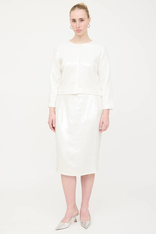 Theory Sequin Jacket and Skirt Co-Ord  Set