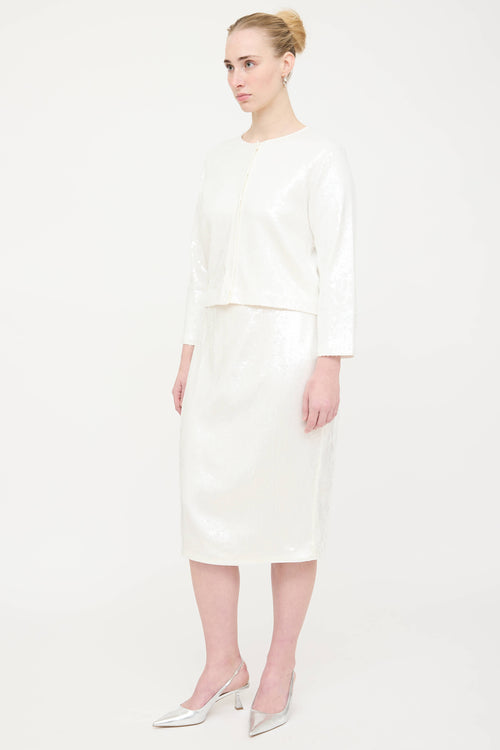 Theory Sequin Jacket and Skirt Co-Ord  Set