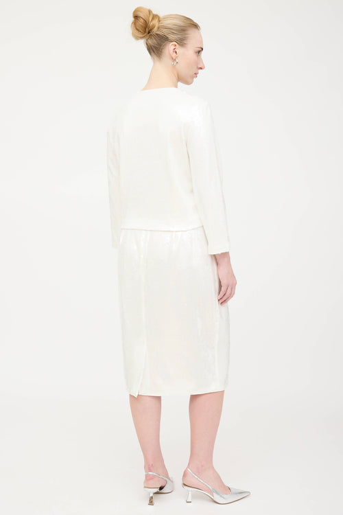 Theory Sequin Jacket and Skirt Co-Ord  Set