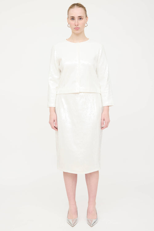 Theory Sequin Jacket and Skirt Co-Ord  Set