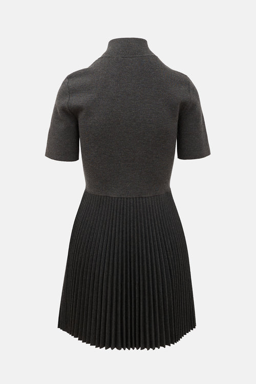 Theory Wool Flannel Zip-Up Dress