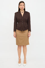 Mugler Vintage Wool Striped Jacket