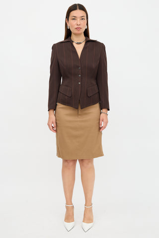 Thierry Mugler Vintage Wool Striped Jacket