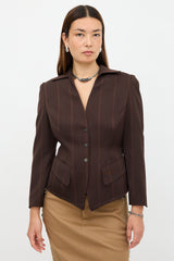 Mugler Vintage Wool Striped Jacket
