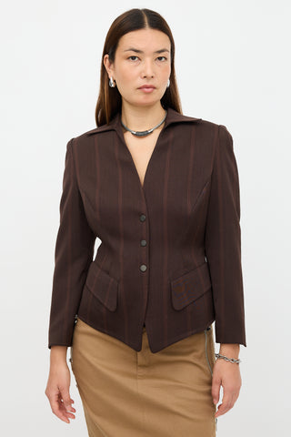 Mugler Vintage Wool Striped Jacket