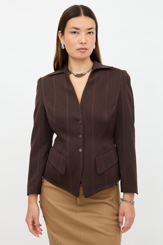 Thierry Mugler Vintage Wool Striped Jacket