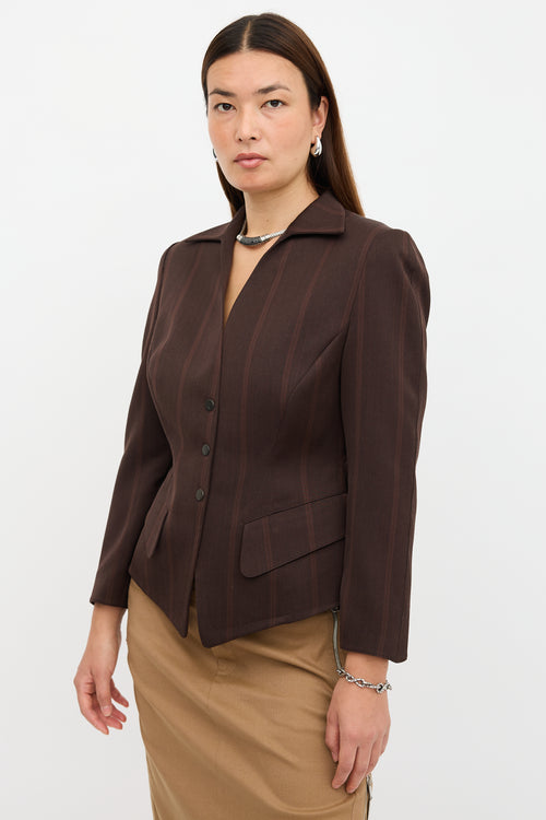 Thierry Mugler Vintage Wool Striped Jacket