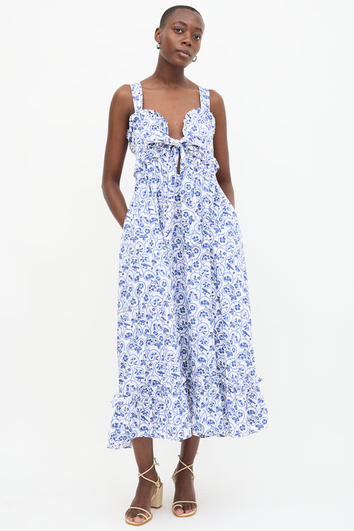 Thierry Colson Floral Ruffle Dress