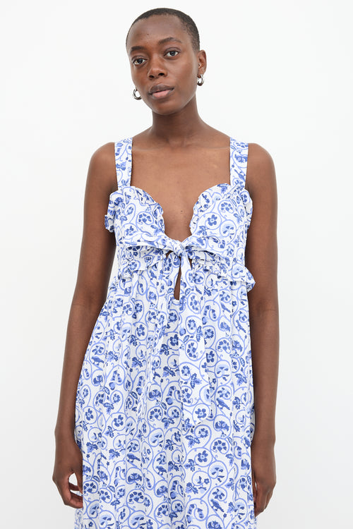 Thierry Colson Floral Ruffle Dress