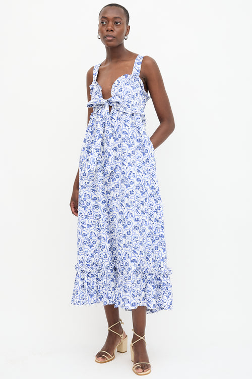 Thierry Colson Floral Ruffle Dress