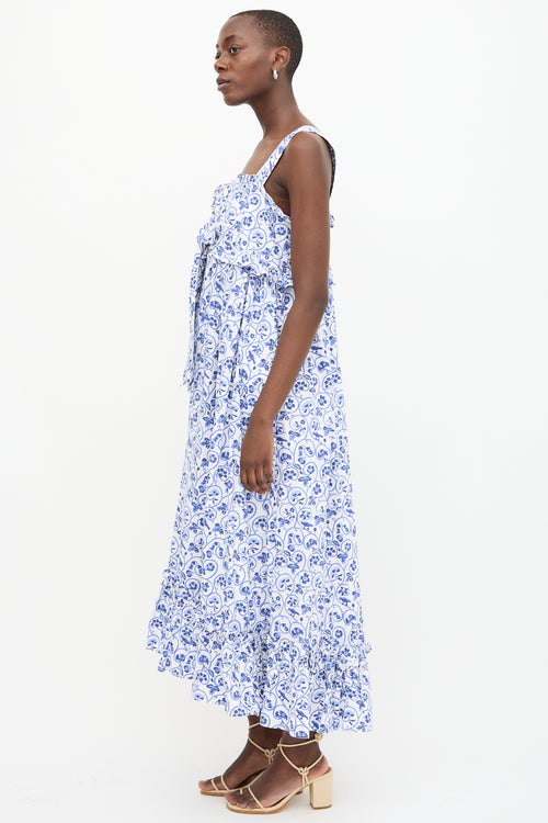 Thierry Colson Floral Ruffle Dress