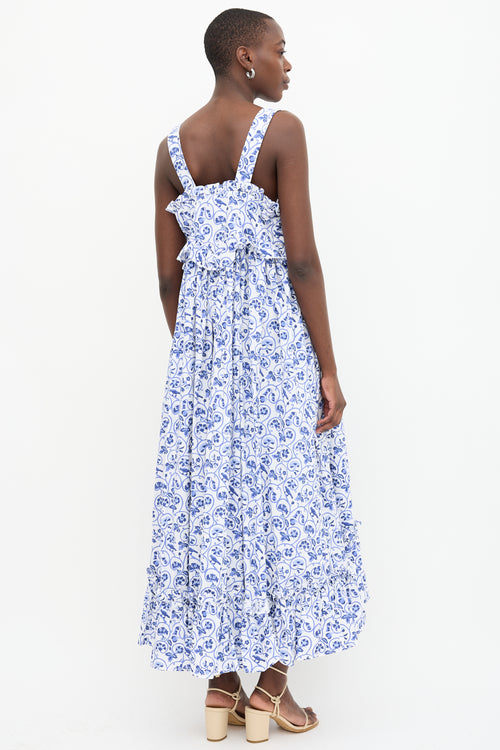 Thierry Colson Floral Ruffle Dress