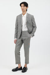 Thom Browne 2 Piece Black & White Check Suit Set