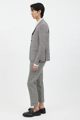 Thom Browne 2 Piece Black & White Check Suit Set