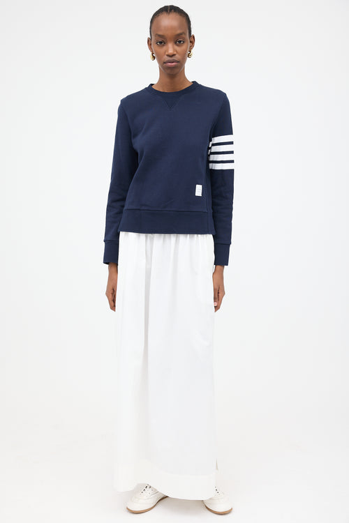 Thom Browne 4-Bar Crewneck Sweatshirt