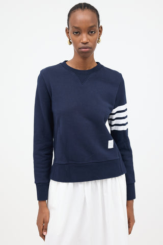 Thom Browne 4-Bar Crewneck Sweatshirt