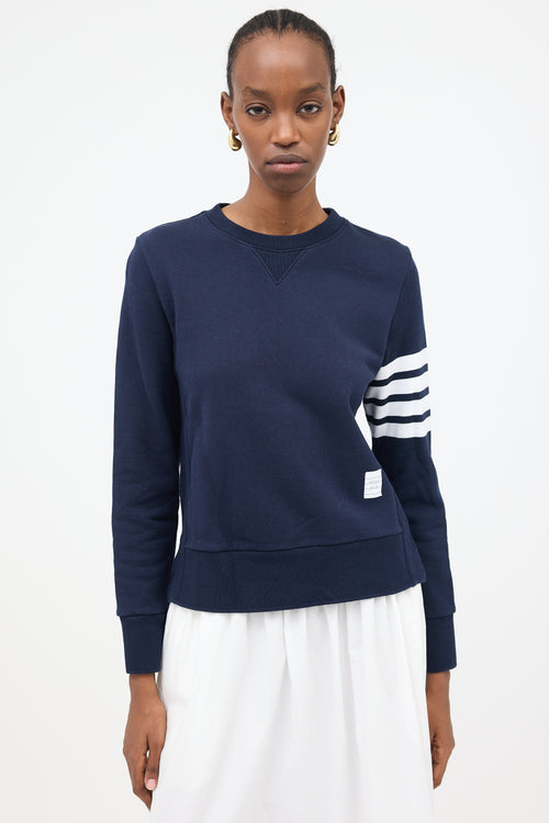 Thom Browne 4-Bar Crewneck Sweatshirt
