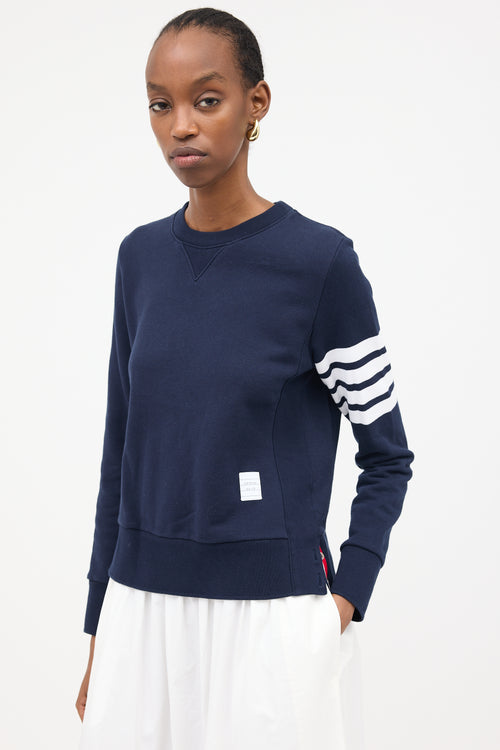 Thom Browne 4-Bar Crewneck Sweatshirt